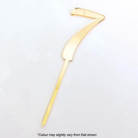 CAKE CRAFT | #7 | 9CM | GOLD MIRROR | ACRYLIC CAKE TOPPER – Top Tier ...