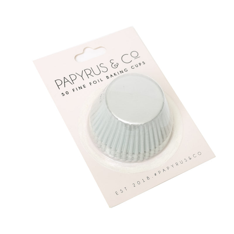 MEDIUM WHITE FOIL BAKING CUPS (50 PACK) - 44MM BASE