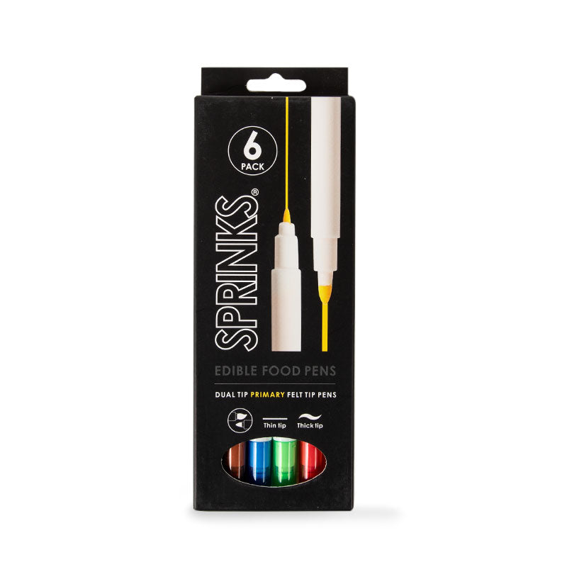 SPRINKS Edible Food Pen Set - PRIMARY PACK (Pack of 6)(ONLINE ONLY)