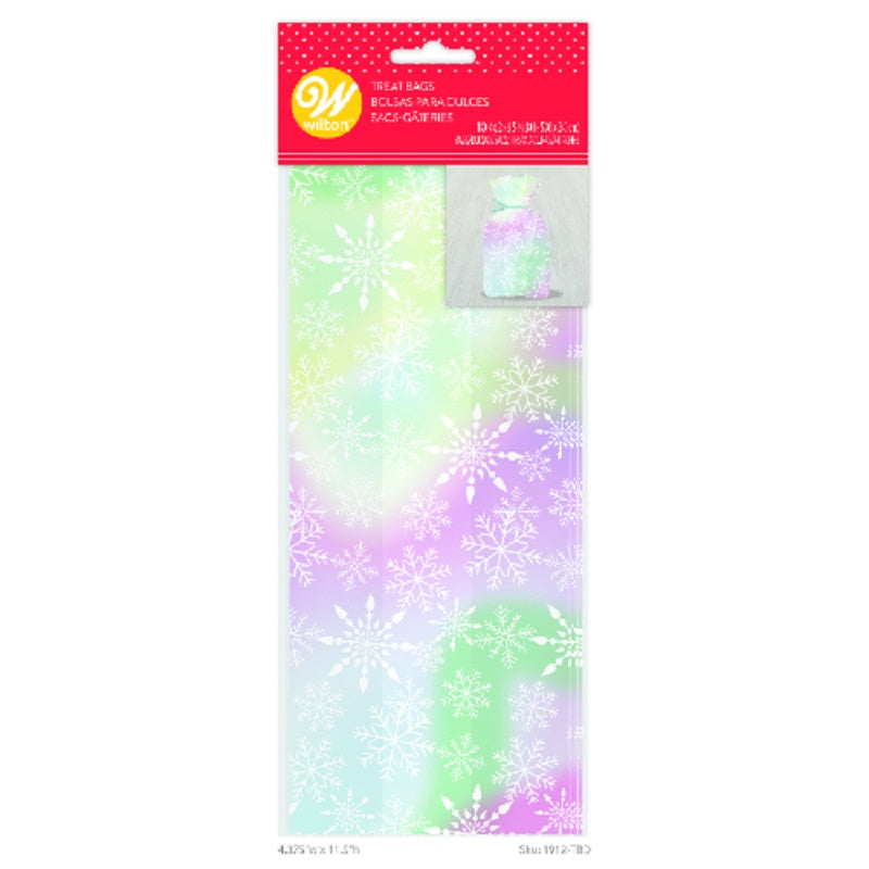 Iridescent Snowflakes Treat Bag