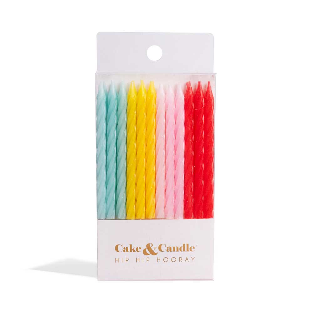 8cm FUN COMBO Spiral Candles (Pack of 24)(ONLINE ONLY)