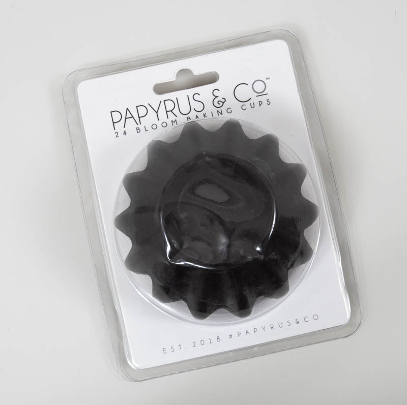 BLACK BLOOM BAKING CUPS (24 PACK)