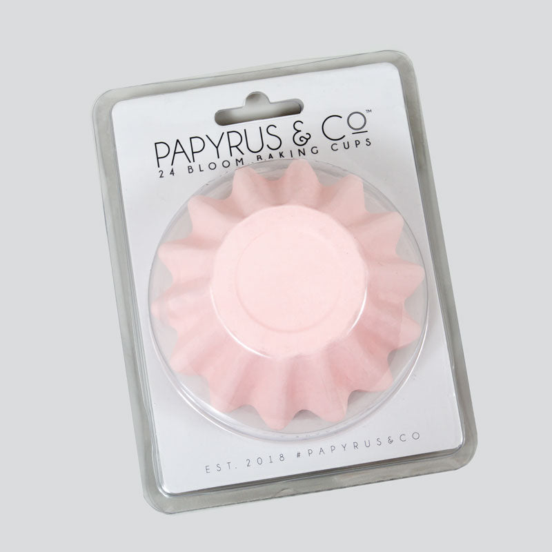 PASTEL PINK BLOOM BAKING CUPS (24 PACK)