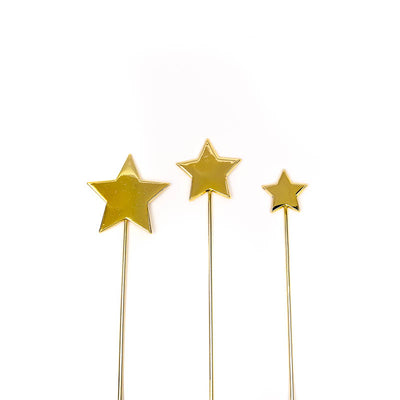 GOLD METAL CAKE TOPPER - STARS (ONLINE ONLY)