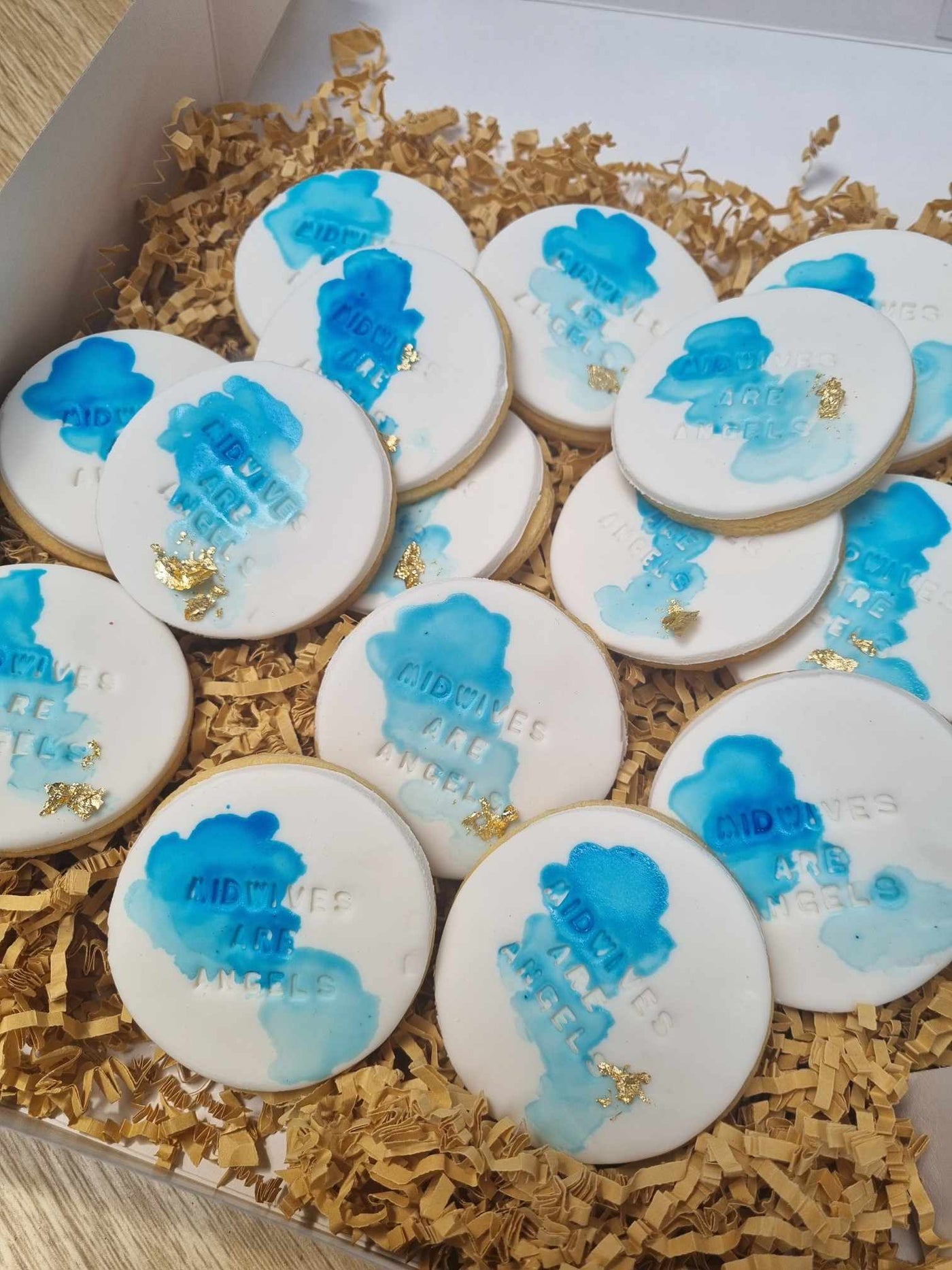 Painted Blue Personalised Cookies