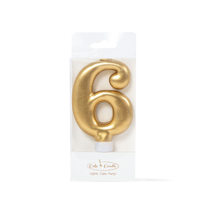 GOLD Candle - NUMBER 6(ONLINE ONLY)