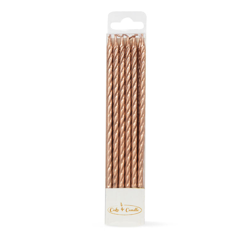 SPIRAL Cake Candles GOLD (Pack of 12)(ONLINE ONLY)