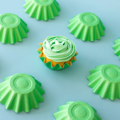 PASTEL GREEN BLOOM BAKING CUPS (24 PACK)