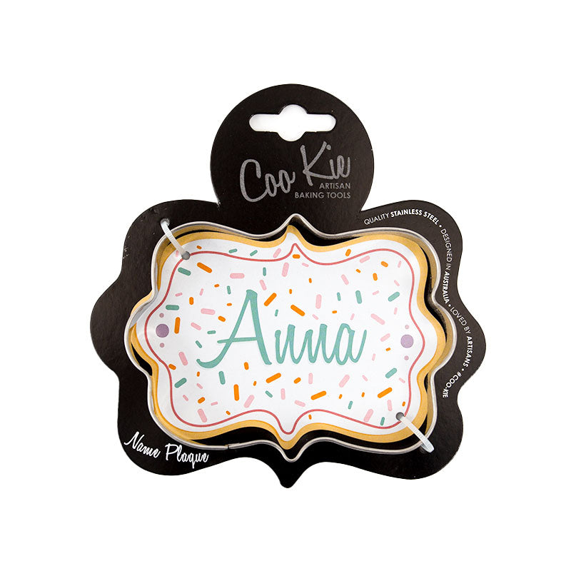 COO KIE NAME PLAQUE COOKIE CUTTER (ONLINE ONLY)