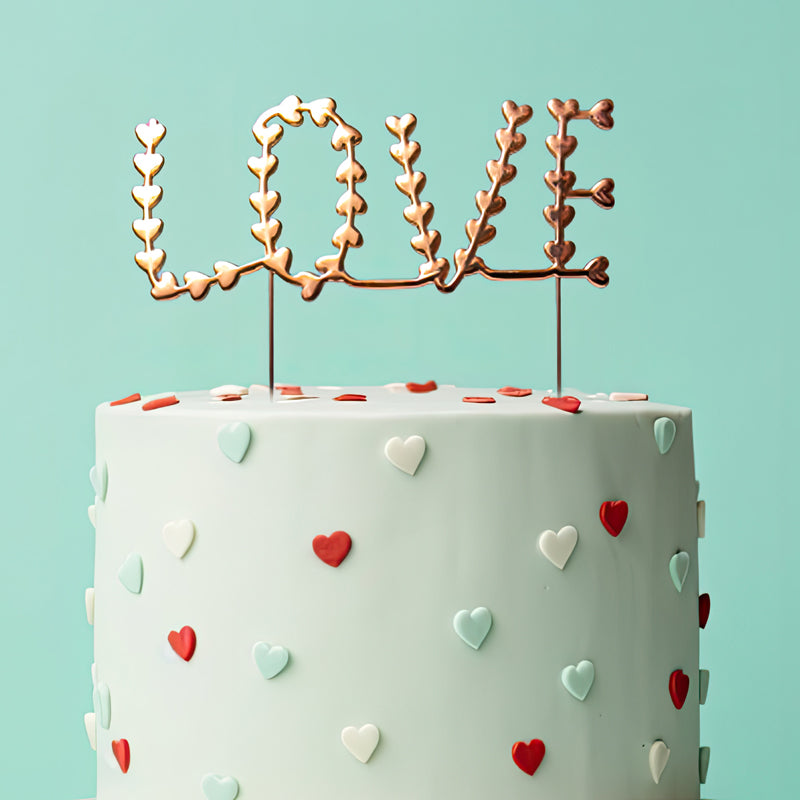 GOLD Metal Cake Topper - LOVE (ONLINE ONLY)