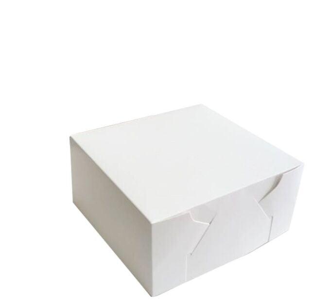 8X8x4 Cake Box with Attached Lid