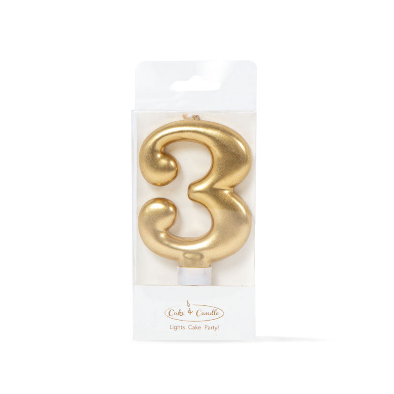 GOLD Candle - NUMBER 3(ONLINE ONLY)