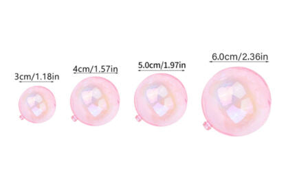 Hologram Pink Ball Topper 12Pcs