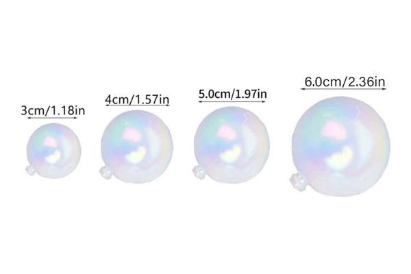 Hologram White Ball Topper 12Pcs