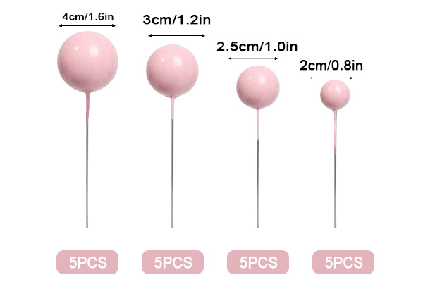 Pink Ball Topper 20Pcs