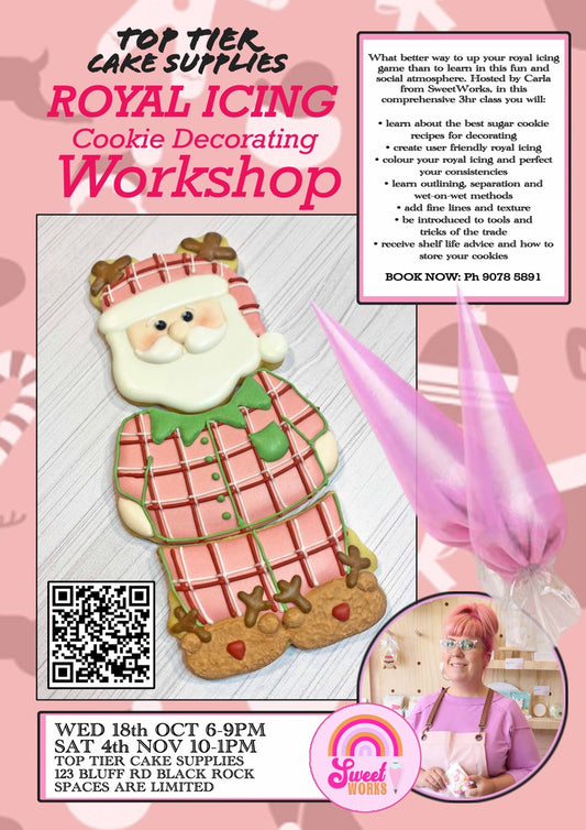 Adults Class : Royal Icing Cookie Class Santa Clause