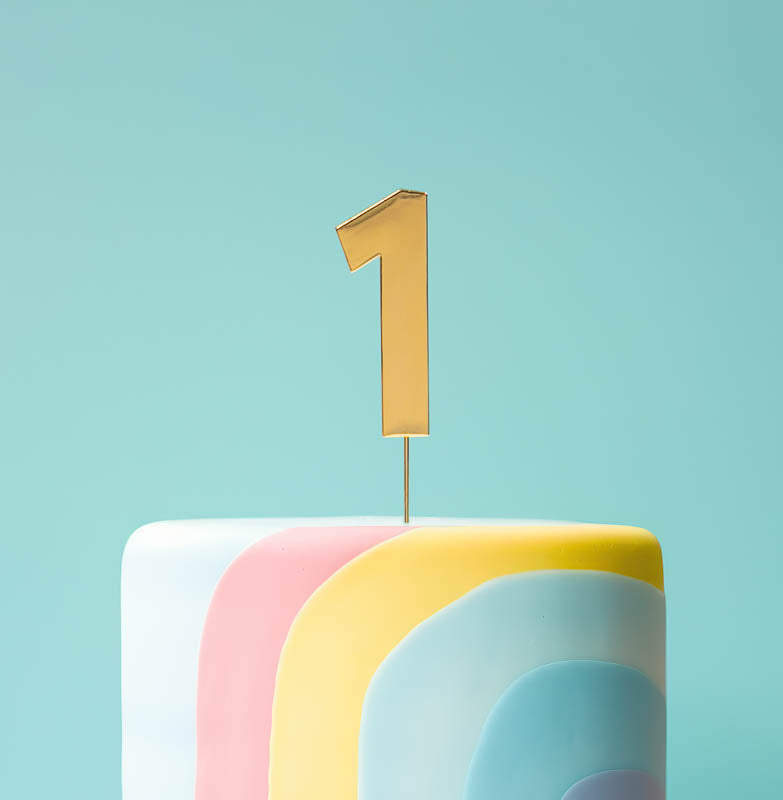 BOLD Cake Topper - GOLD NUMBER 1(ONLINE ONLY)