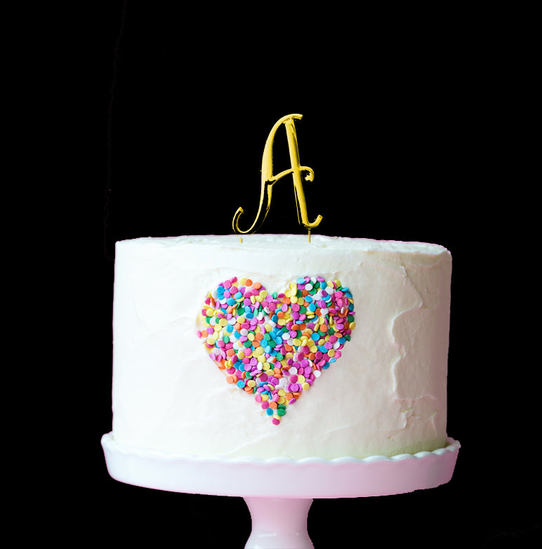 GOLD Cake Topper (7cm) - LETTER A(ONLINE ONLY)