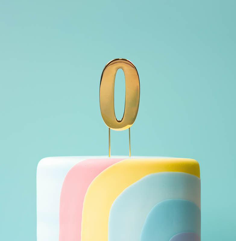 BOLD Cake Topper - GOLD NUMBER 0 (ONLINE ONLY)