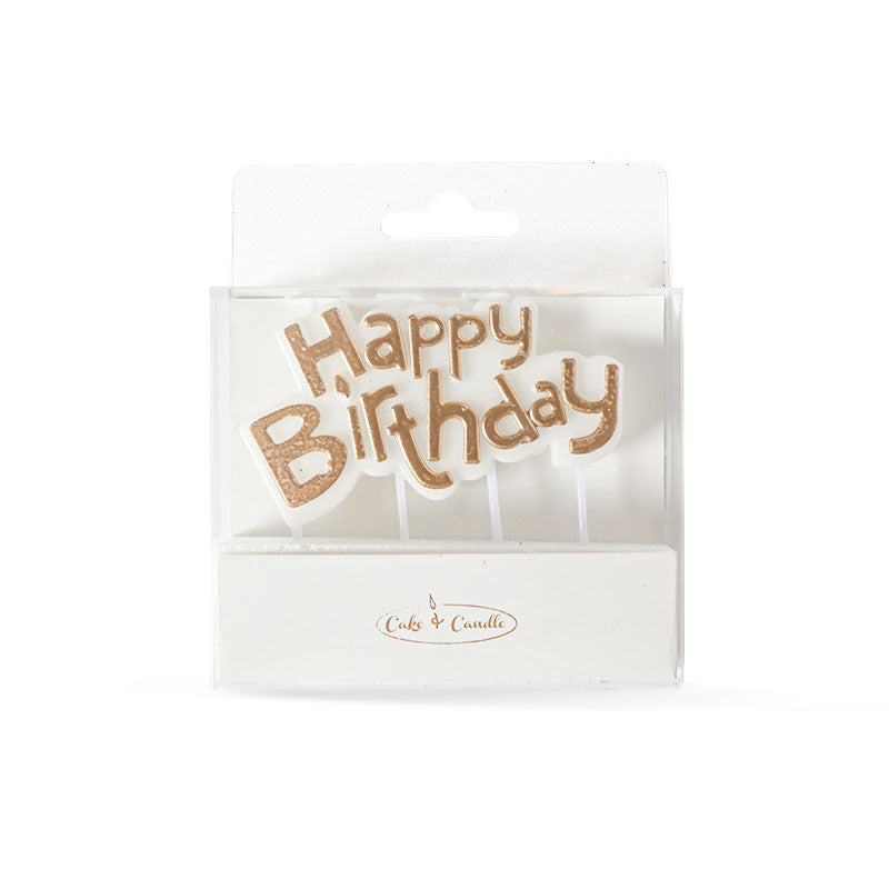 GOLD Happy Birthday Candle Plaque(ONLINE ONLY)