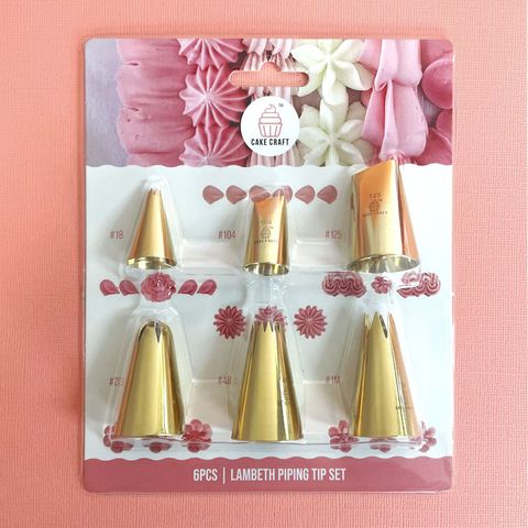 CAKE CRAFT | LAMBETH PIPING TIP SET | 6 PIECE SET