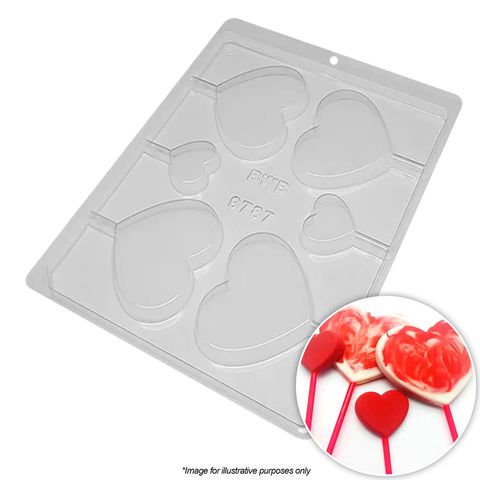BWB | SMOOTH HEART LOLLIPOP MOULD | 1 PIECE (ONLINE ONLY)