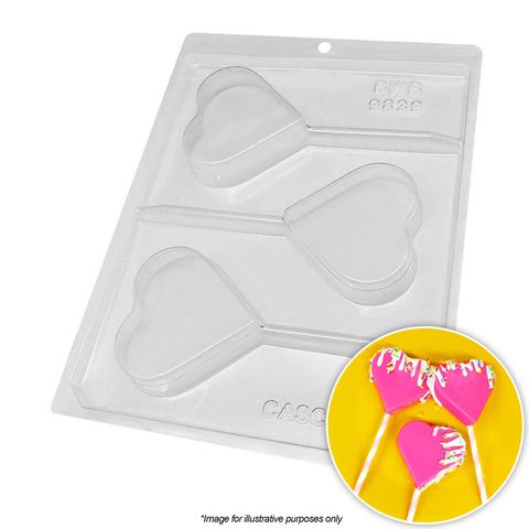 BWB | HEART LOLLIPOP TO FILL MOULD | 3 PIECE (ONLINE ONLY)