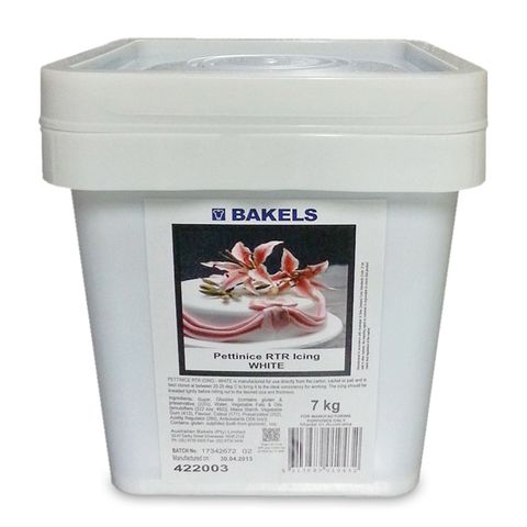 BAKELS - PLASTIC ICING - 7KG WHITE (we do not ship this item)