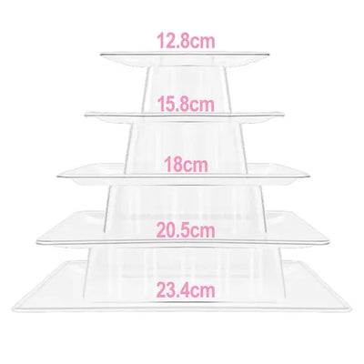 5 TIER SQUARE MACARON STAND