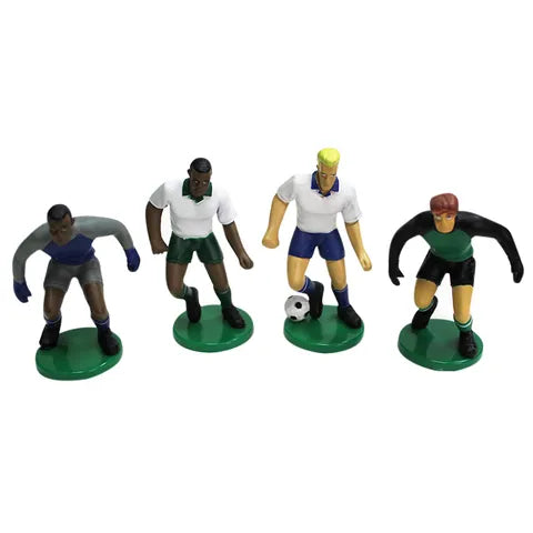 SOCCER PLAYERS FIGURINE CAKE TOPPERS | SET OF 4
