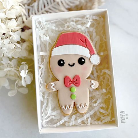 GINGERBREAD MAN WITH SANTA HAT | CUTTER & DEBOSSER SET | CCC (ONLINE ONLY)