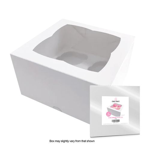 CAKE CRAFT | CUPCAKE BOX | 4 HOLES | STANDARD | 4 INCH HIGH | RETAIL P ...