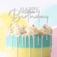 CAKE CRAFT | METAL TOPPER | HAPPY BIRTHDAY STYLE #2 | GOLD