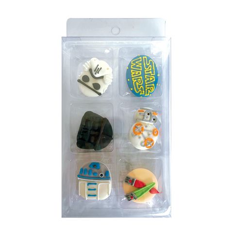 STAR WARS | SUGAR DECORATIONS | 6 PIECE PACK