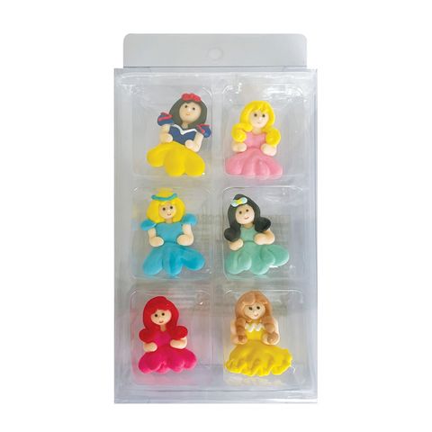 FLAT PRINCESS | SUGAR DECORATIONS | 6 PIECE PACK