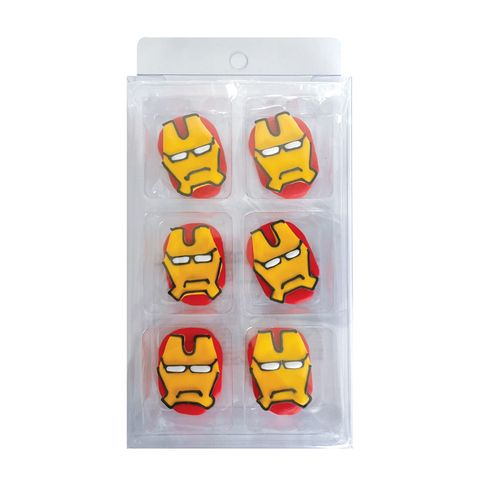 IRON MAN | SUGAR DECORATIONS | 6 PIECE PACK