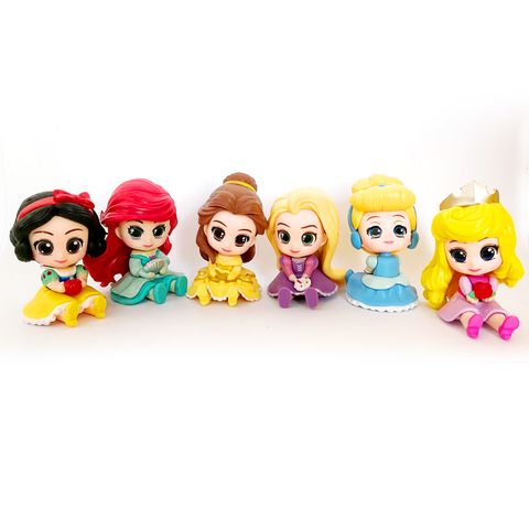 DISNEY PRINCESS | MINI PLASTIC FIGURINES | 6 PIECE SET