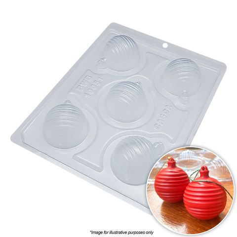 BWB | CHRISTMAS BAUBLE STRIPED MOULD | 3 PIECE (ONLINE ONLY)