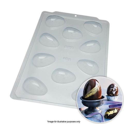 BWB | SMOOTH EGG MOULD 50G (10) | 3 PIECE