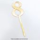 CAKE CRAFT | #8 | 9CM | GOLD MIRROR | ACRYLIC CAKE TOPPER