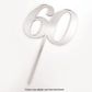 CAKE CRAFT | #60 | 9CM | SILVER MIRROR | ACRYLIC CAKE TOPPER