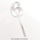 CAKE CRAFT | #6 | 9CM | SILVER MIRROR | ACRYLIC CAKE TOPPER