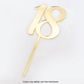 CAKE CRAFT | #18 | 9CM | GOLD MIRROR | ACRYLIC CAKE TOPPER