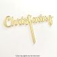 CHRISTENING GOLD MIRROR ACRYLIC CAKE TOPPER