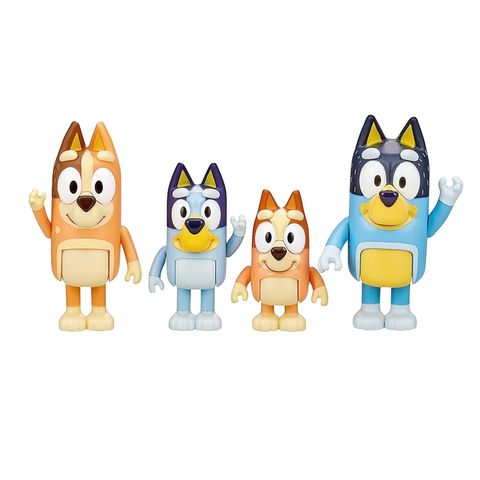 BLUEY | PLASTIC FIGURINES | 4 PIECE SET