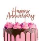 CAKE CRAFT | METAL TOPPER | HAPPY ANNIVERSARY | ROSE GOLD