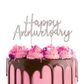 CAKE CRAFT | METAL TOPPER | HAPPY ANNIVERSARY | SILVER