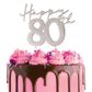 CAKE CRAFT | METAL TOPPER | HAPPY 80TH | SILVER