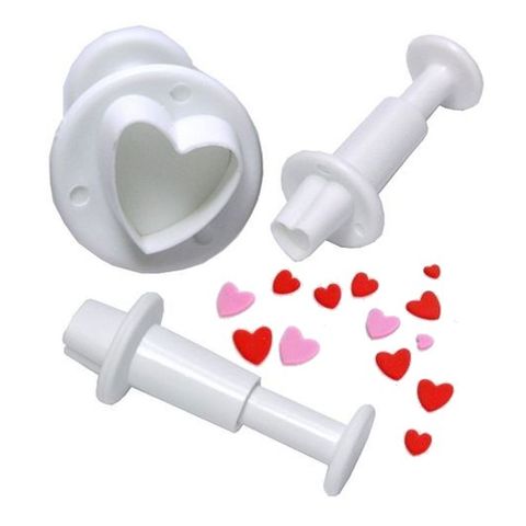 HEART PLUNGER CUTTER | 3 PIECE SET