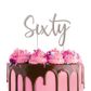 CAKE CRAFT | METAL TOPPER | SIXTY | SILVER